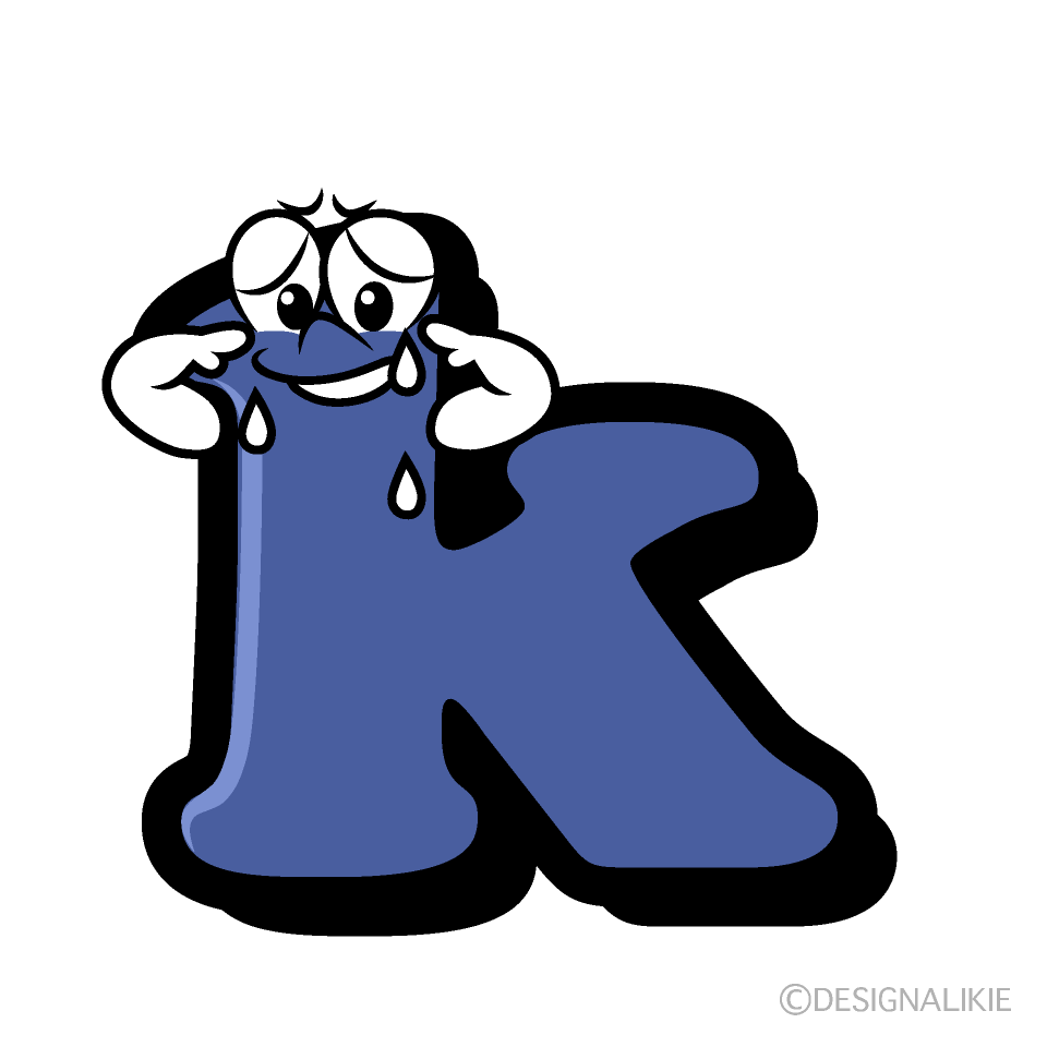 Sad k Cartoon Character Image