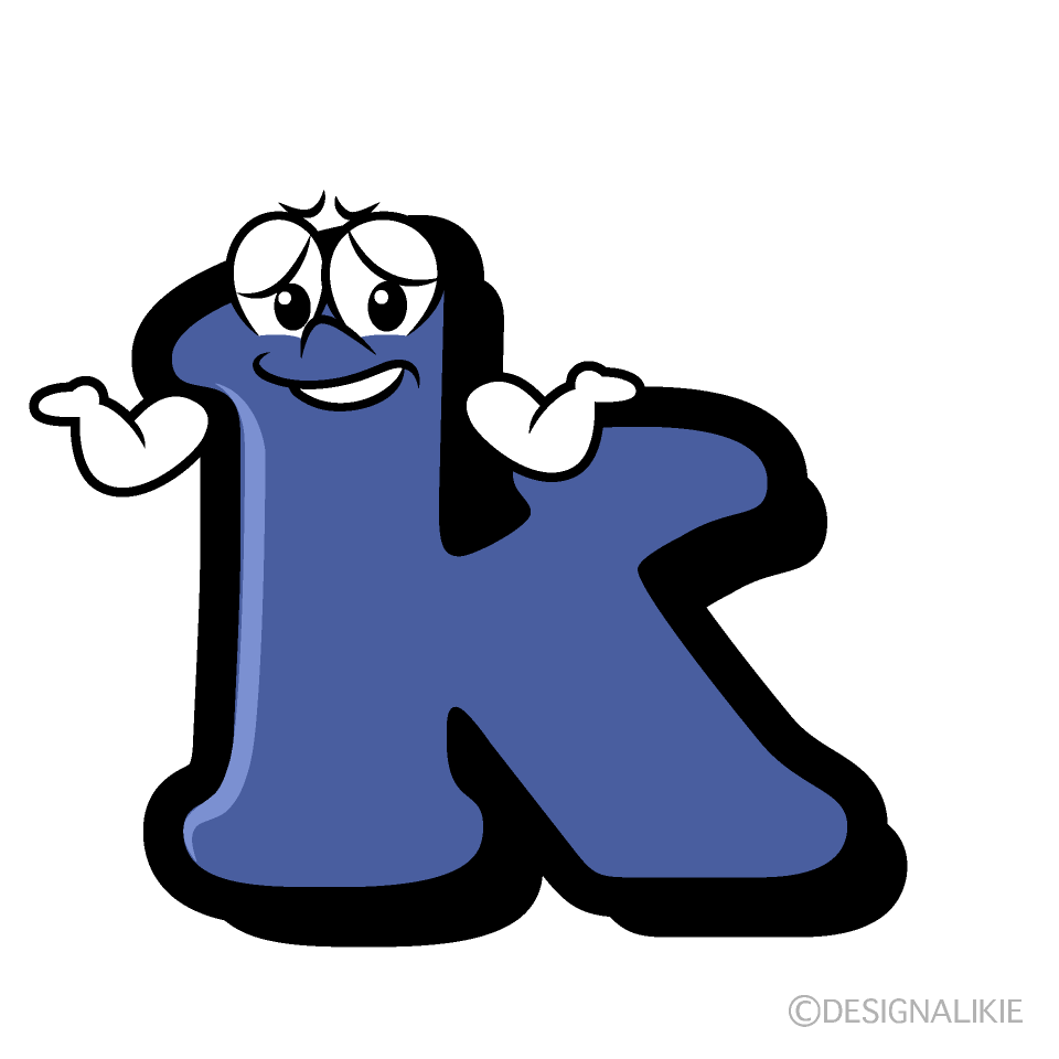 Troubled k Cartoon Character Image