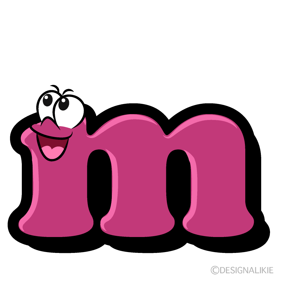 Lowercase m Cartoon Character Image