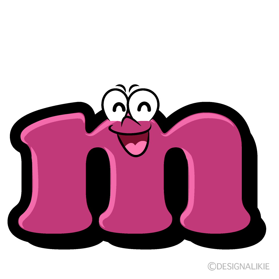 Smiling m Cartoon Character Image