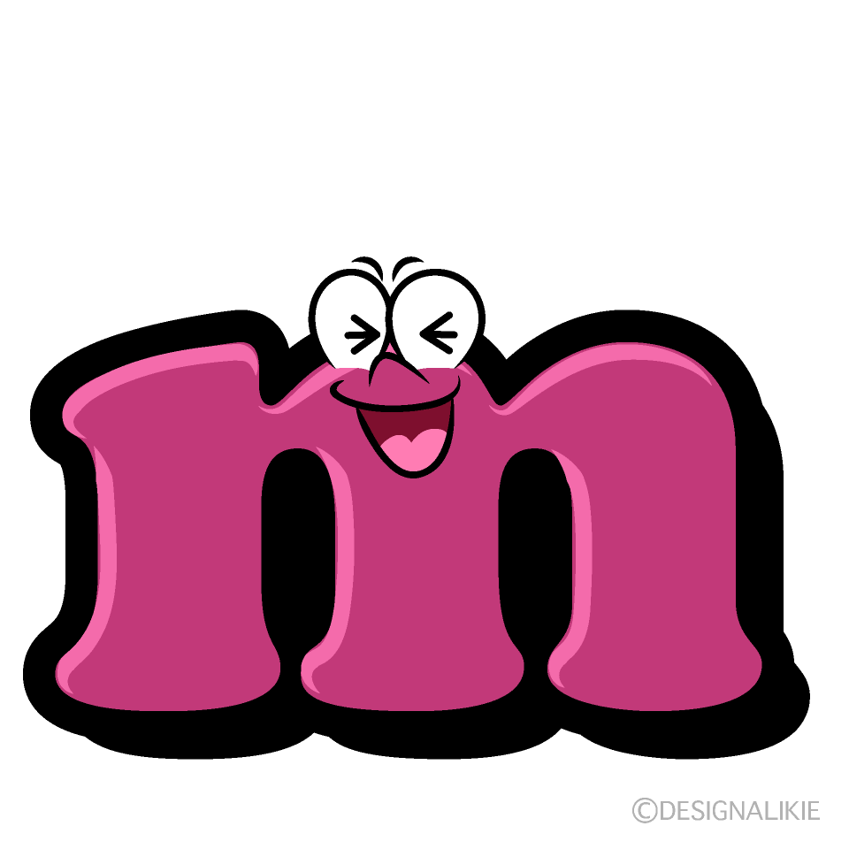 Laughing m Cartoon Character Image