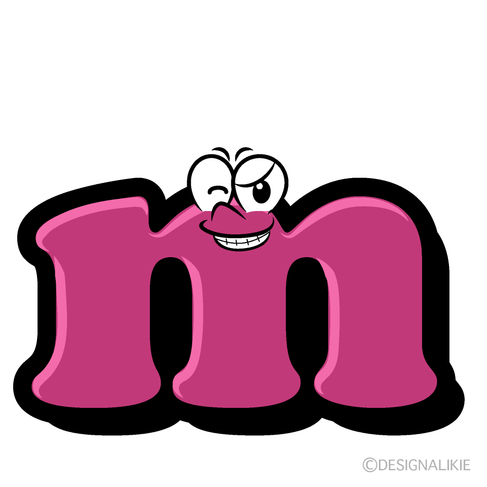 Grinning m Cartoon Character Image