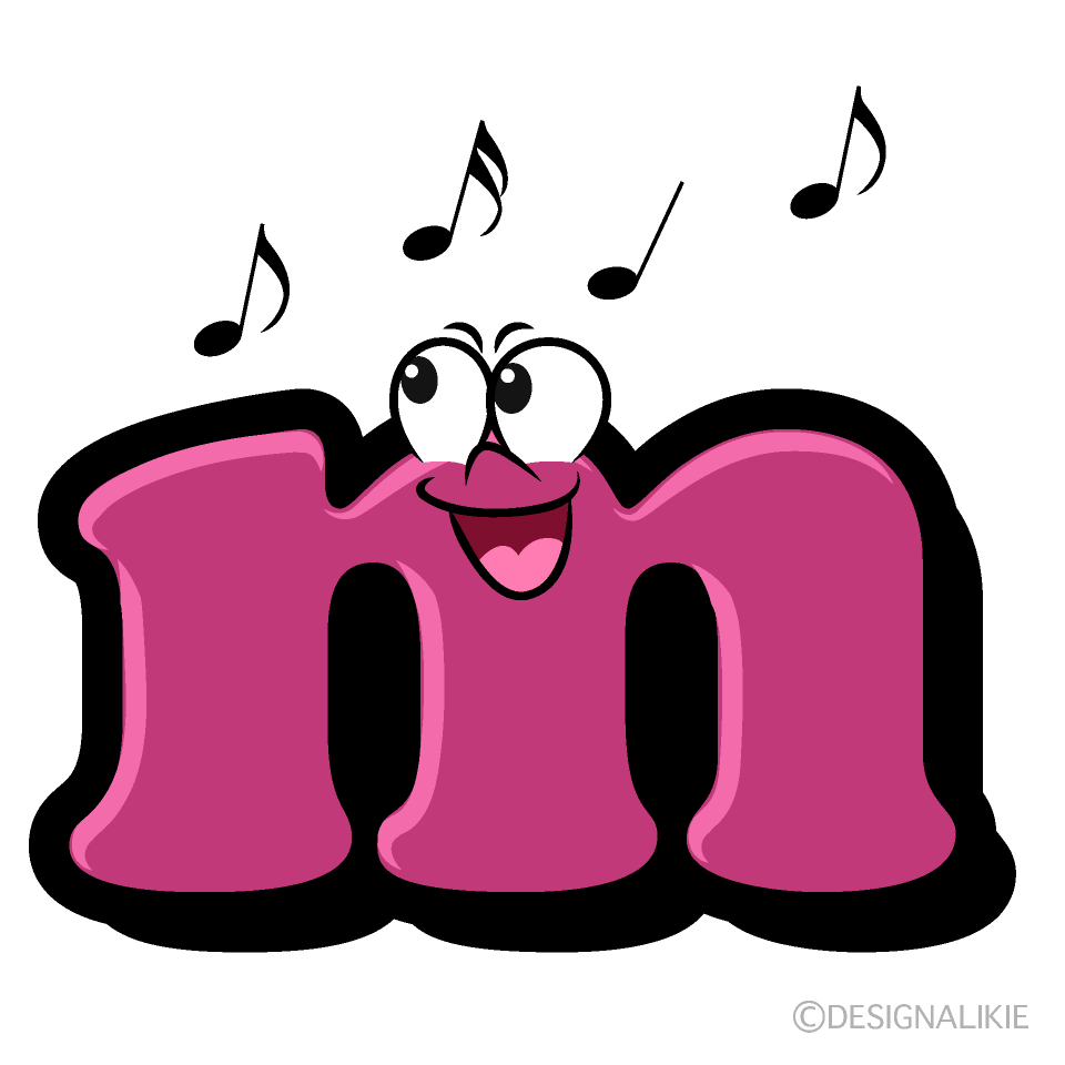 Singing m Cartoon Character Image