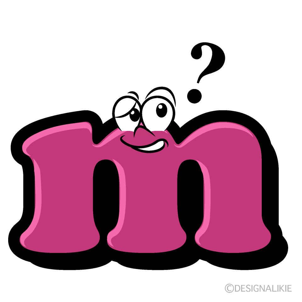 Thinking m Cartoon Character Image