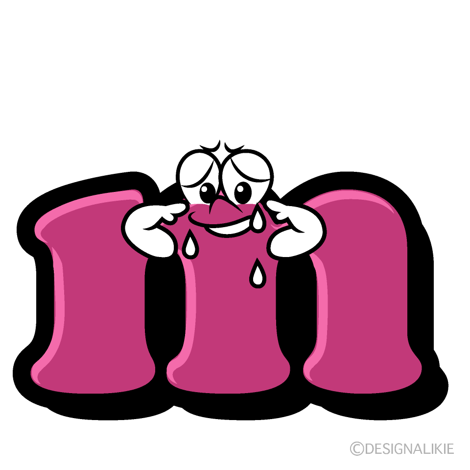 Sad m Cartoon Character Image