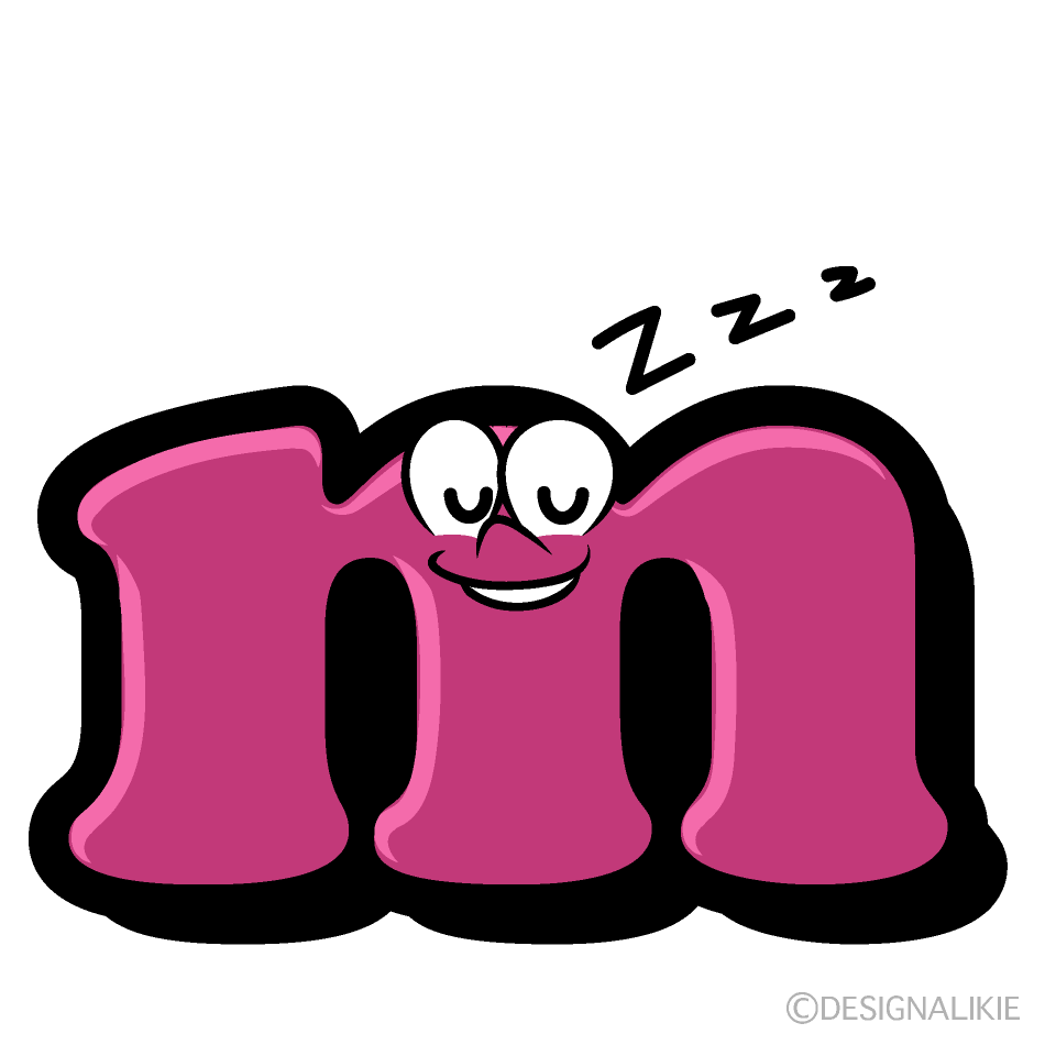 Sleeping m Cartoon Character Image