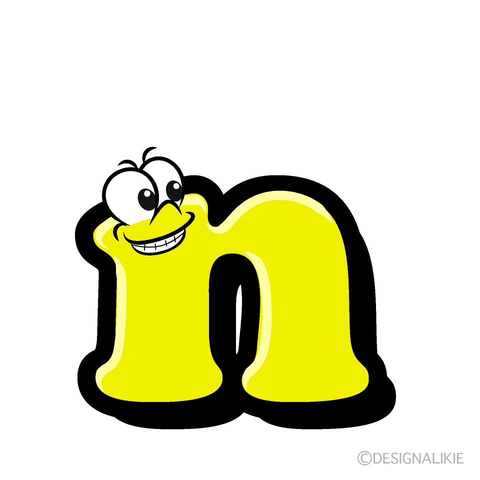 Lowercase n Cartoon Character Image