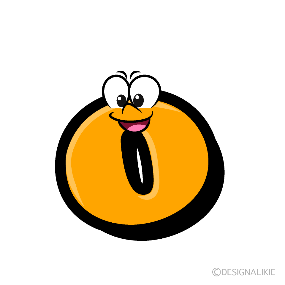 Lowercase o Cartoon Character Image