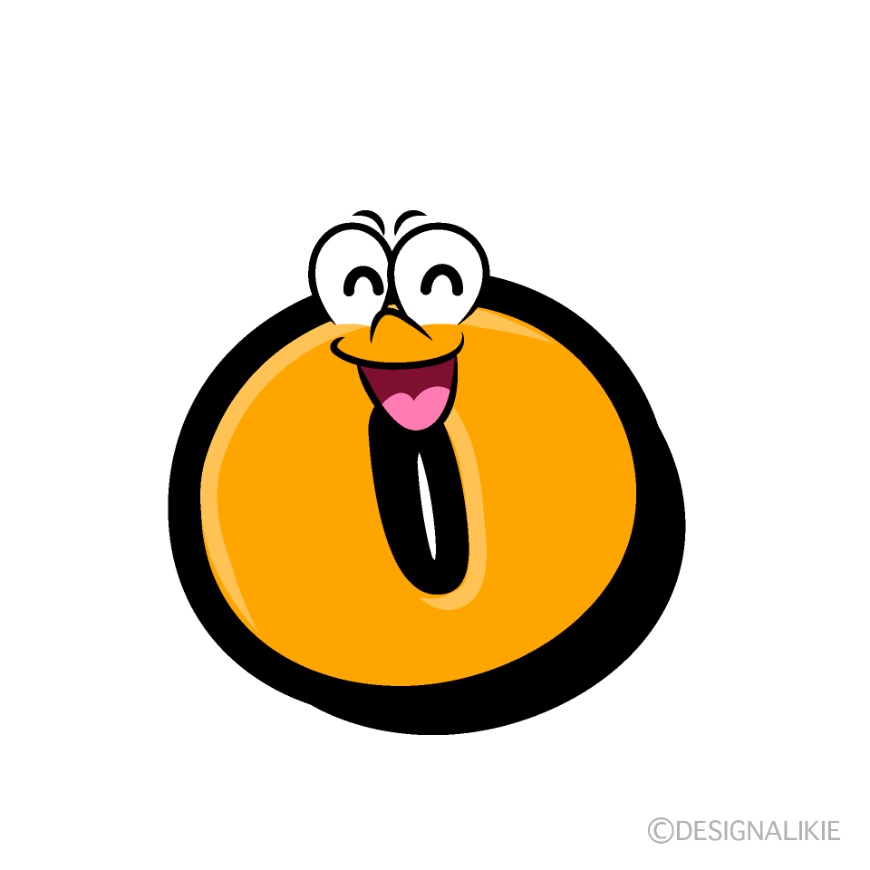 Smiling o Cartoon Character Image