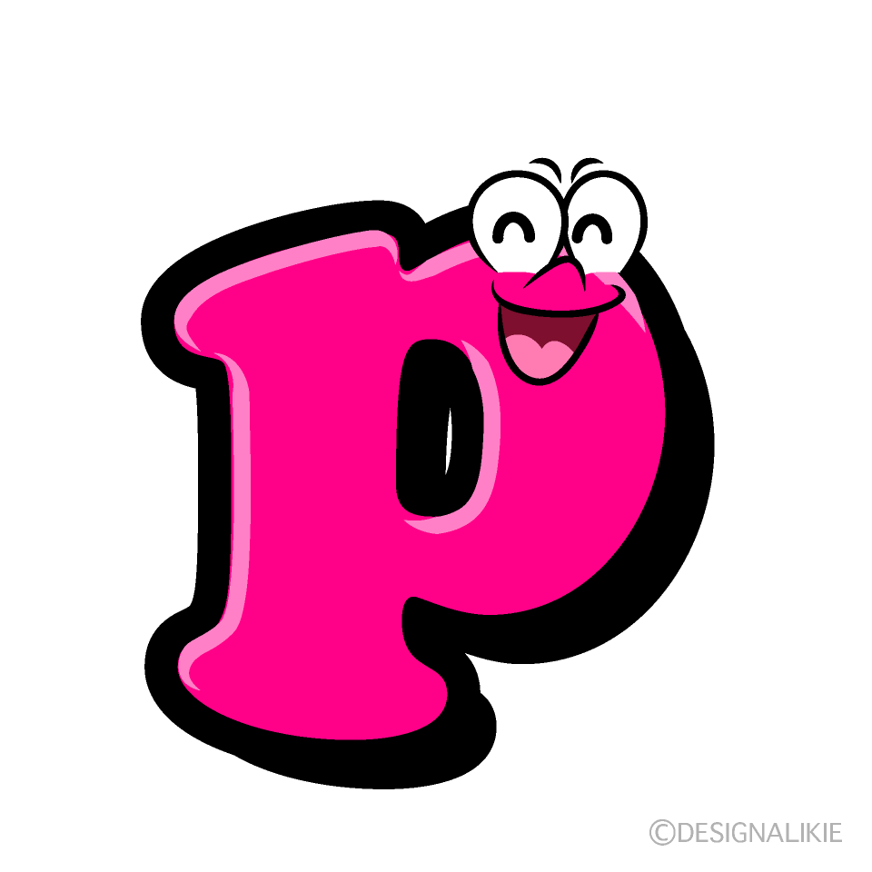 Smiling p Cartoon Character Image