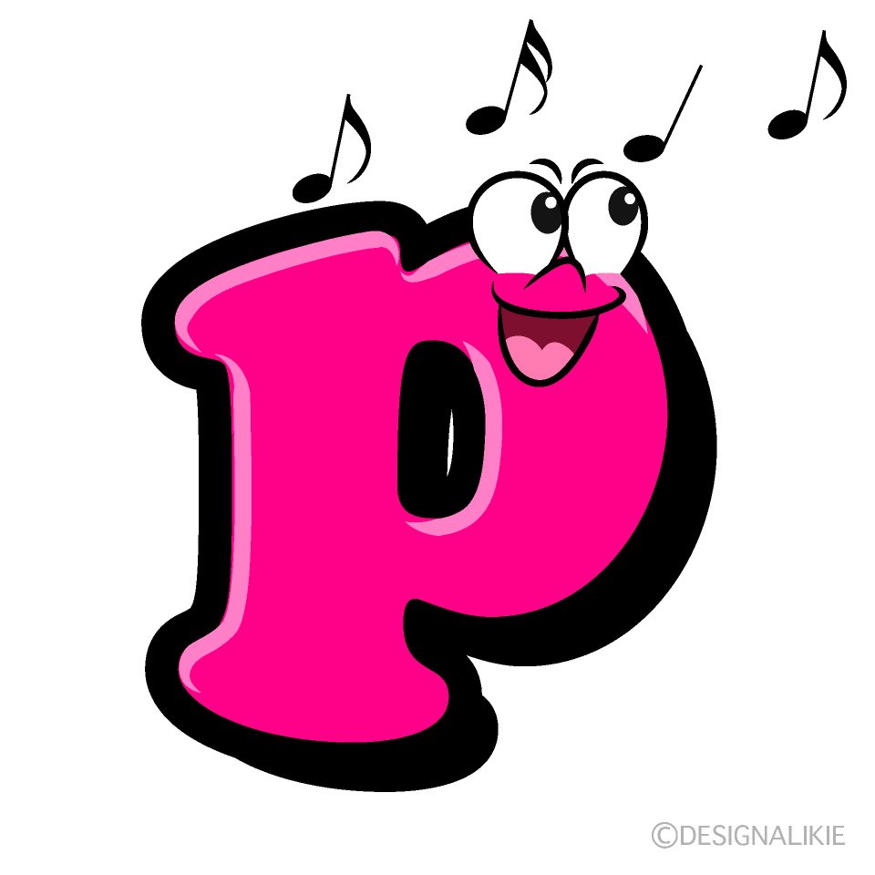 Singing p Cartoon Character Image