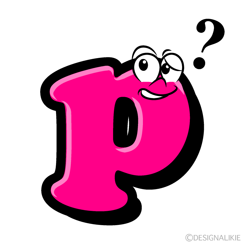 Thinking p Cartoon Character Image