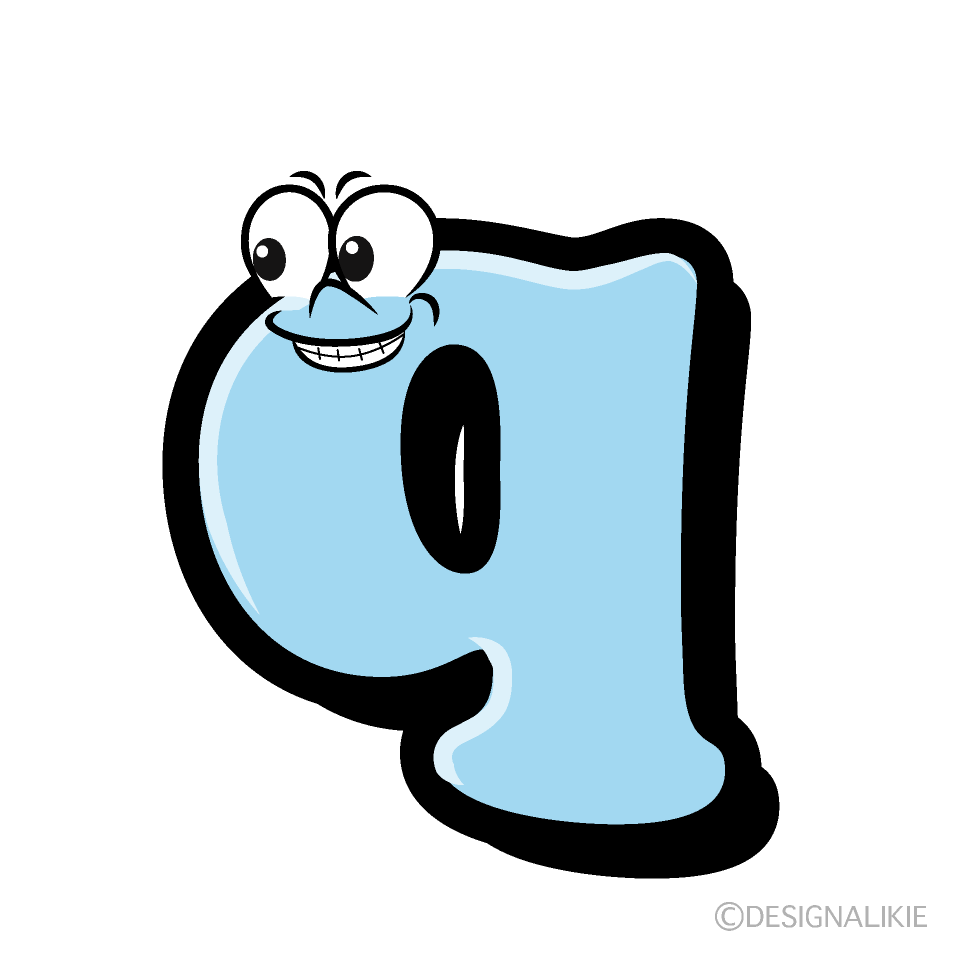 Lowercase q Cartoon Character Image