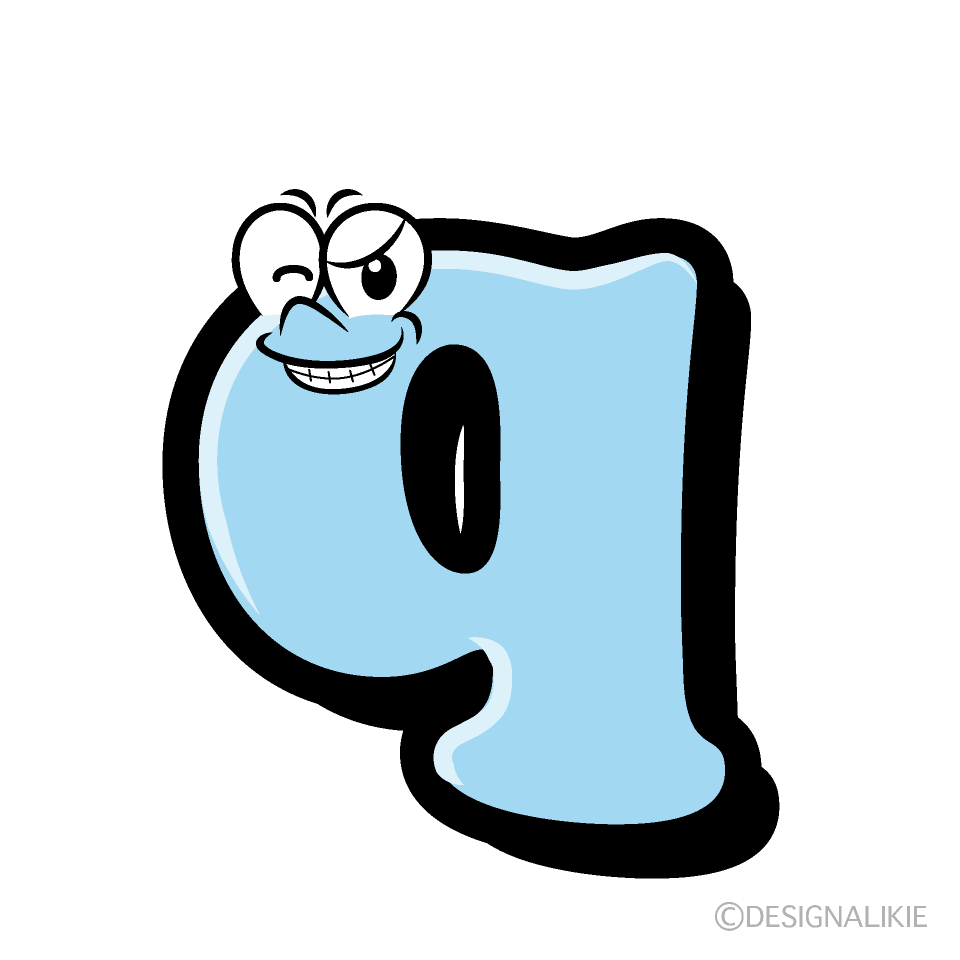 Grinning q Cartoon Character Image