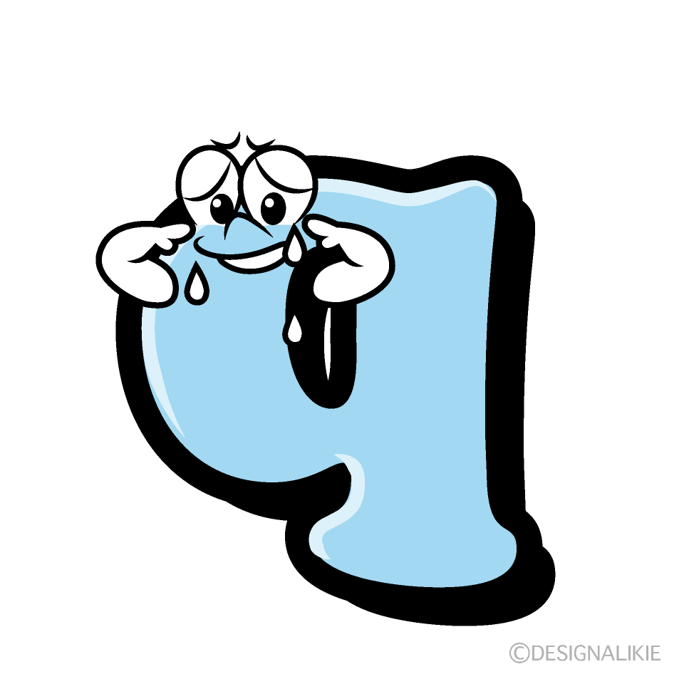 Sad q Cartoon Character Image