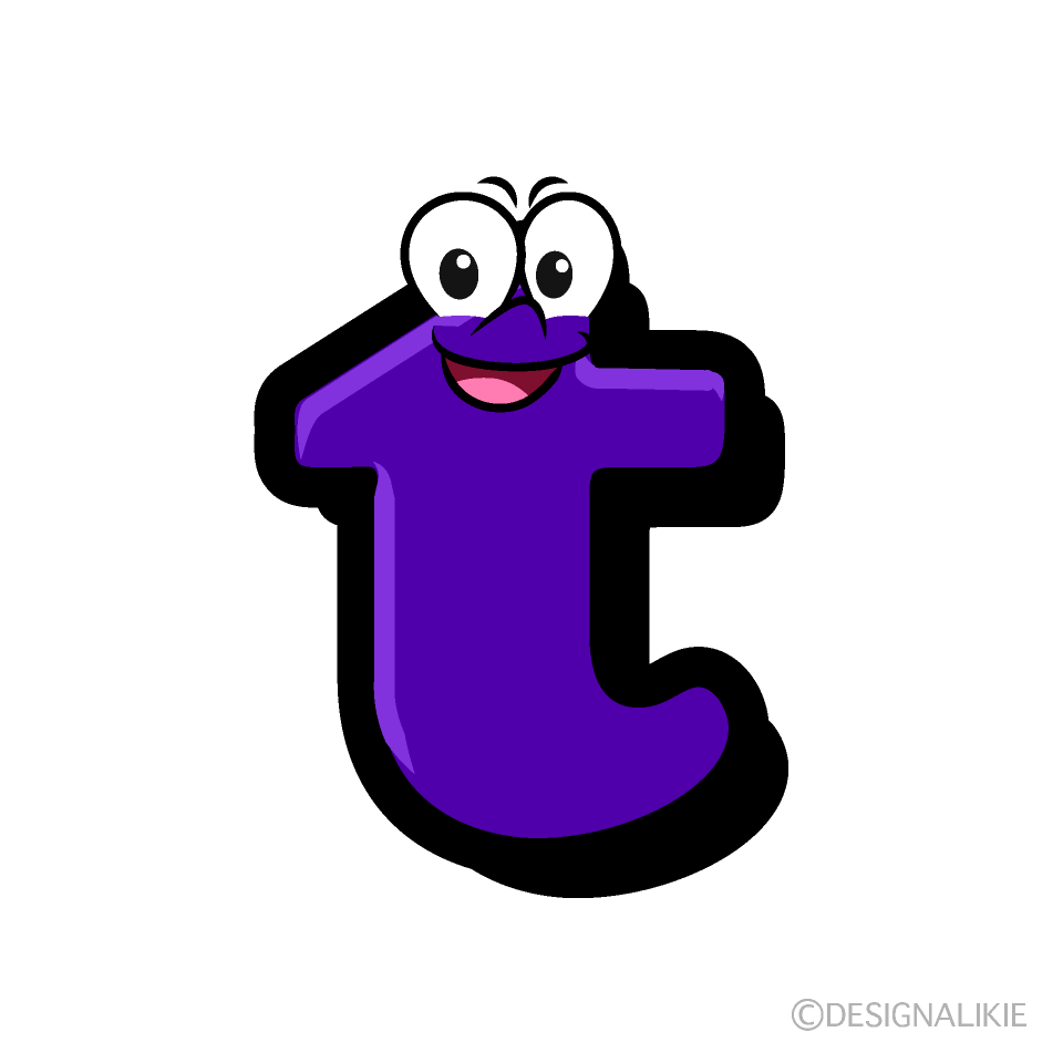 Lowercase t Cartoon Character Image