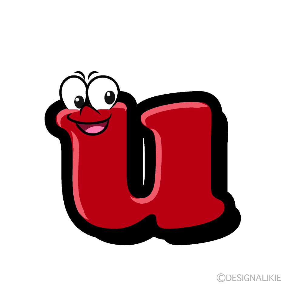 Lowercase u Cartoon Character Image