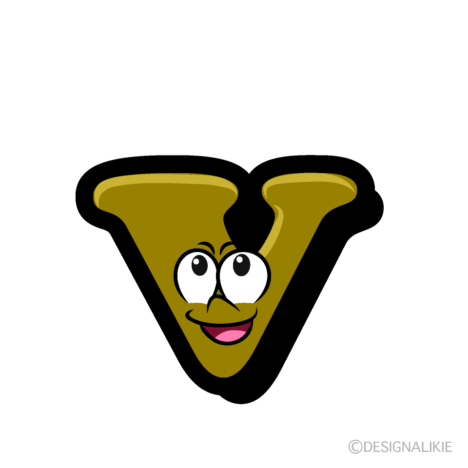 Lowercase v Cartoon Character Image