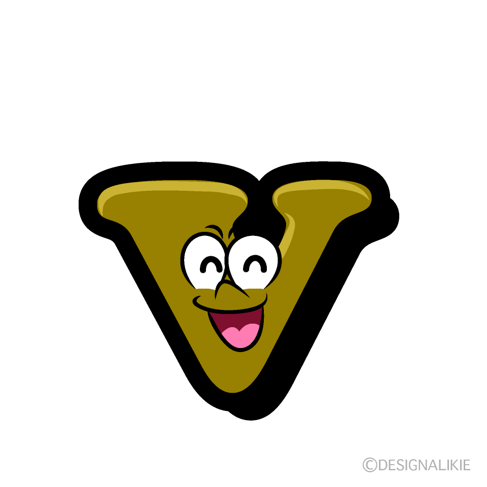 Smiling v Cartoon Character Image