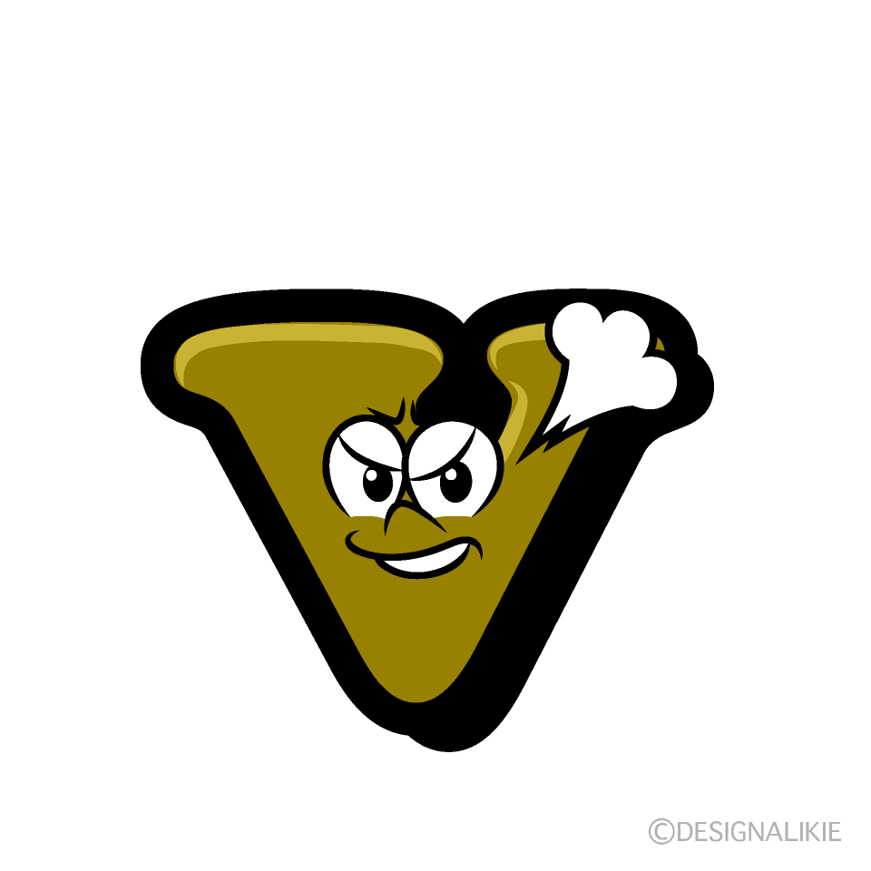 Angry v Cartoon Character Image