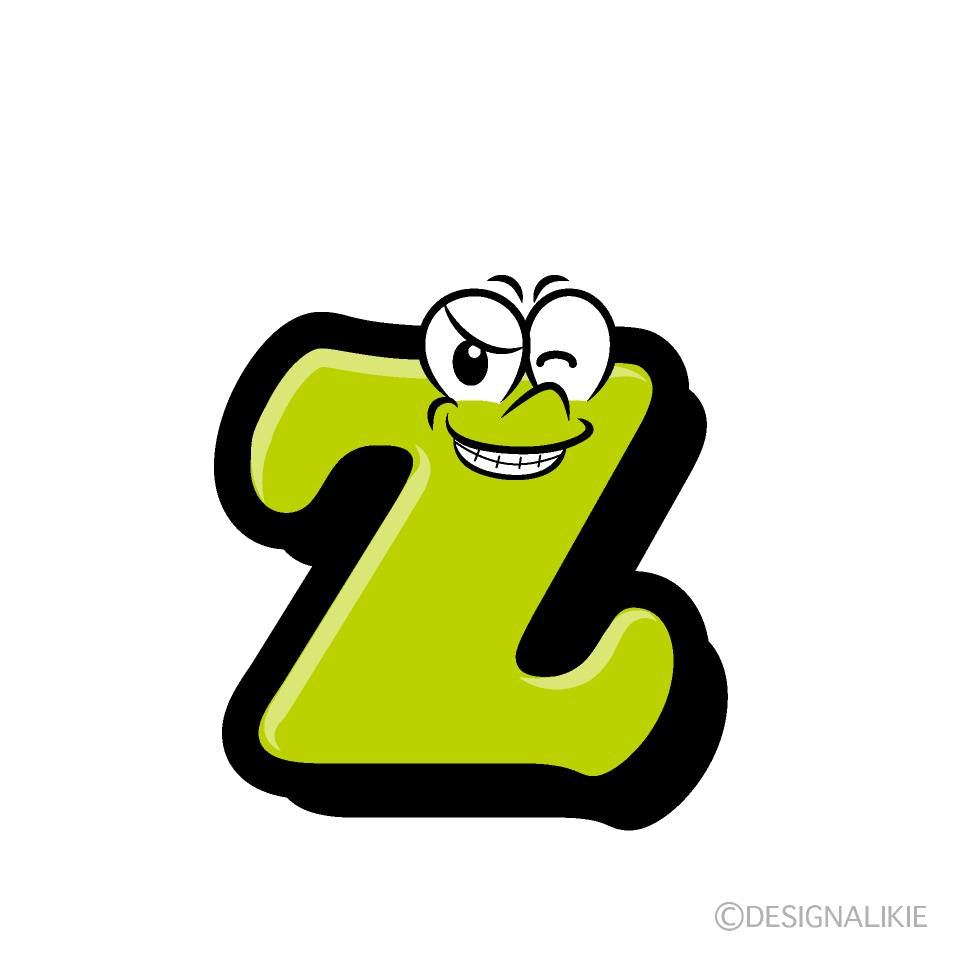 Grinning z Cartoon Character Image