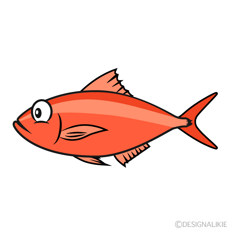 Free Red Fish Cartoon Image｜Charatoon