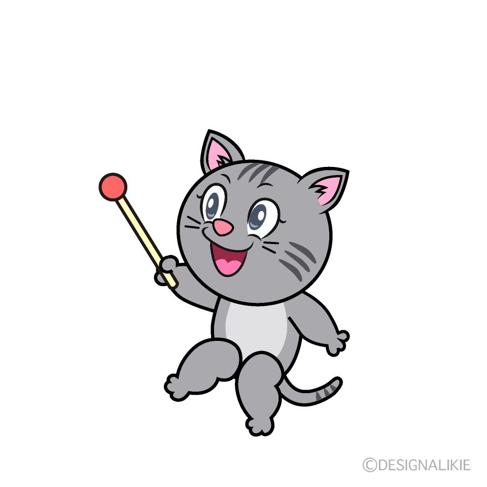 Speaking Gray Tabby Cartoon Character Image