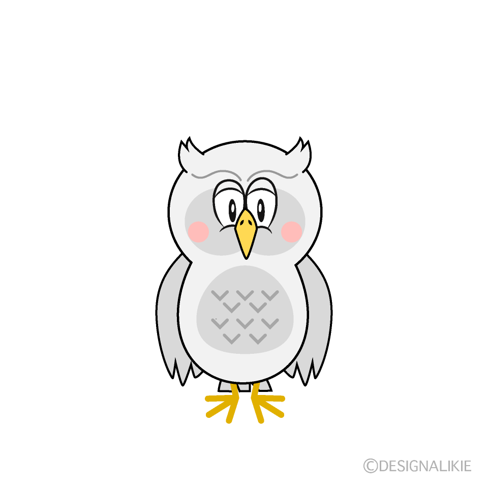 White Owl Cartoon Character Image