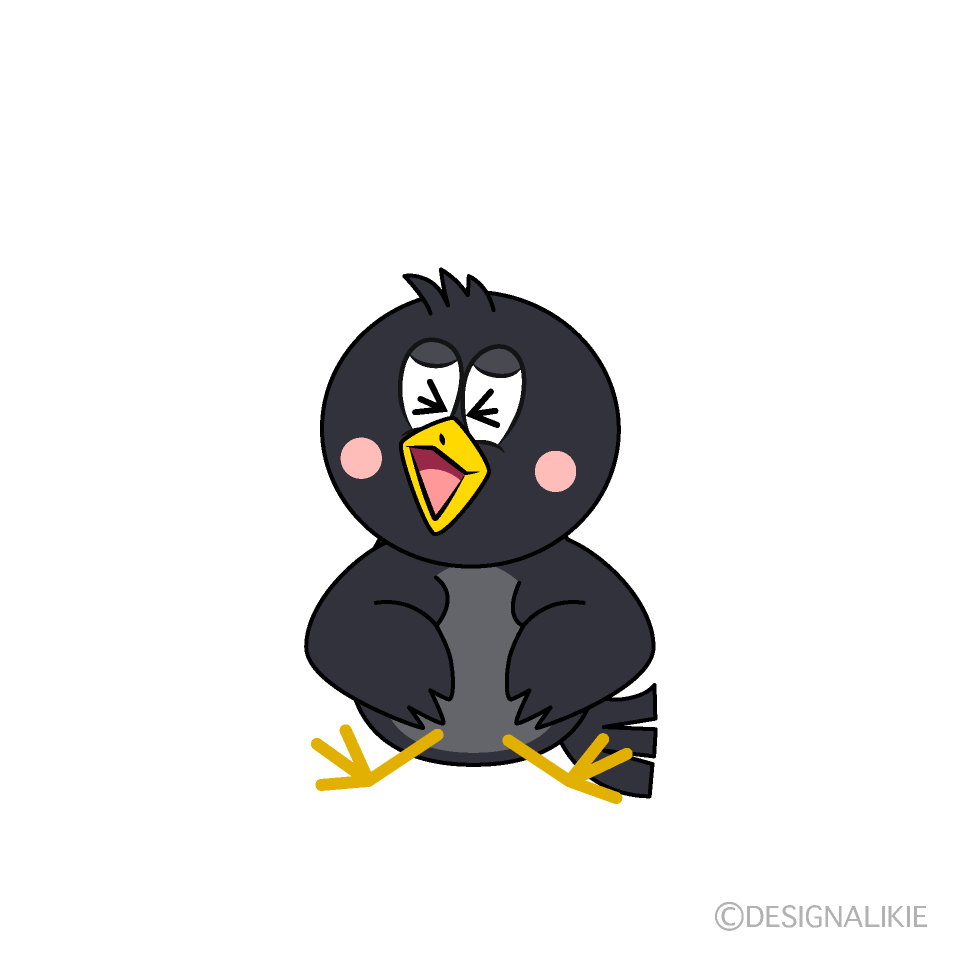 Laughing Crow Cartoon Character Image