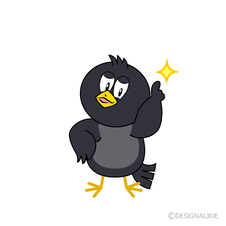 Posing Crow Cartoon Character Image