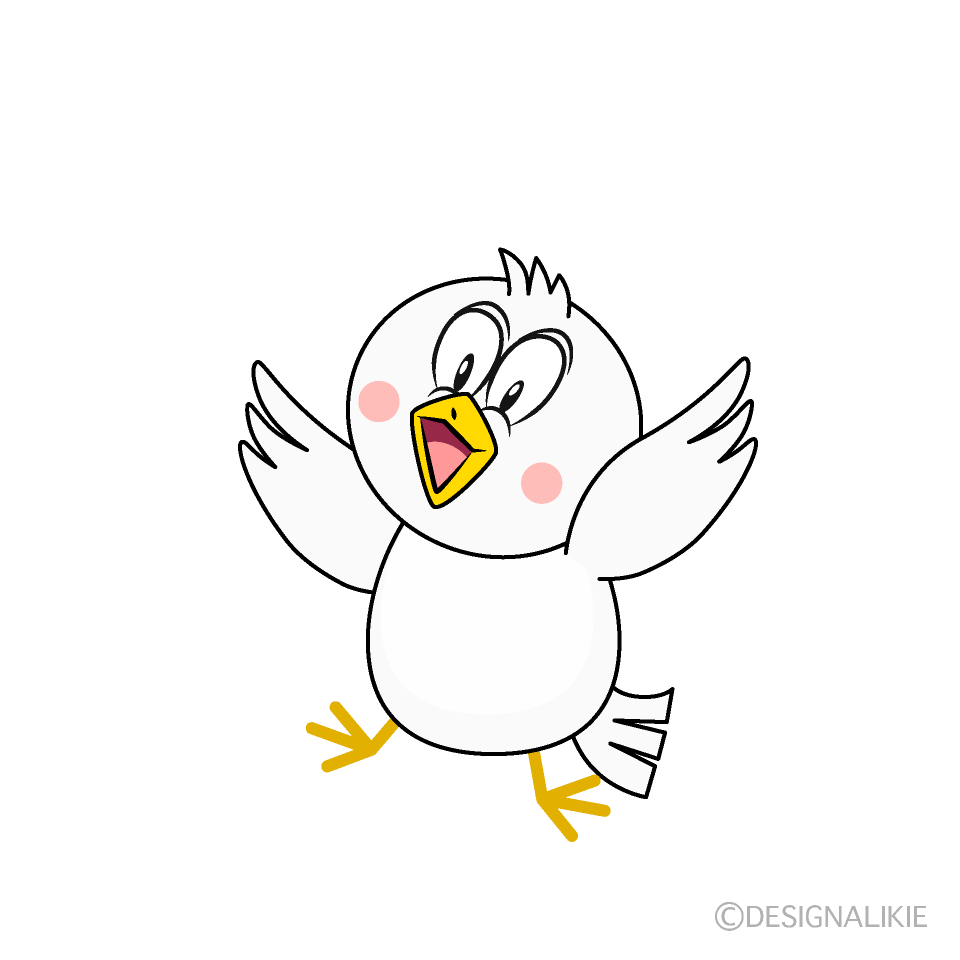 Surprising Dove Cartoon Character Image