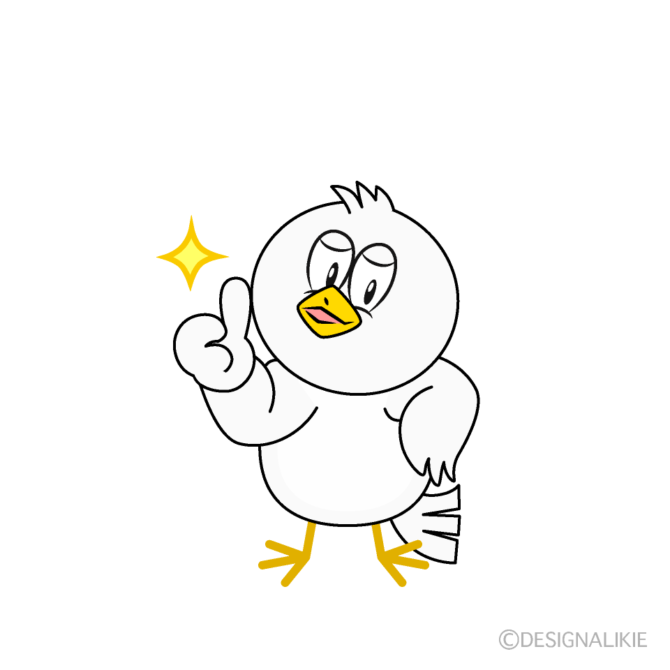 Thumbs up Dove Cartoon Character Image