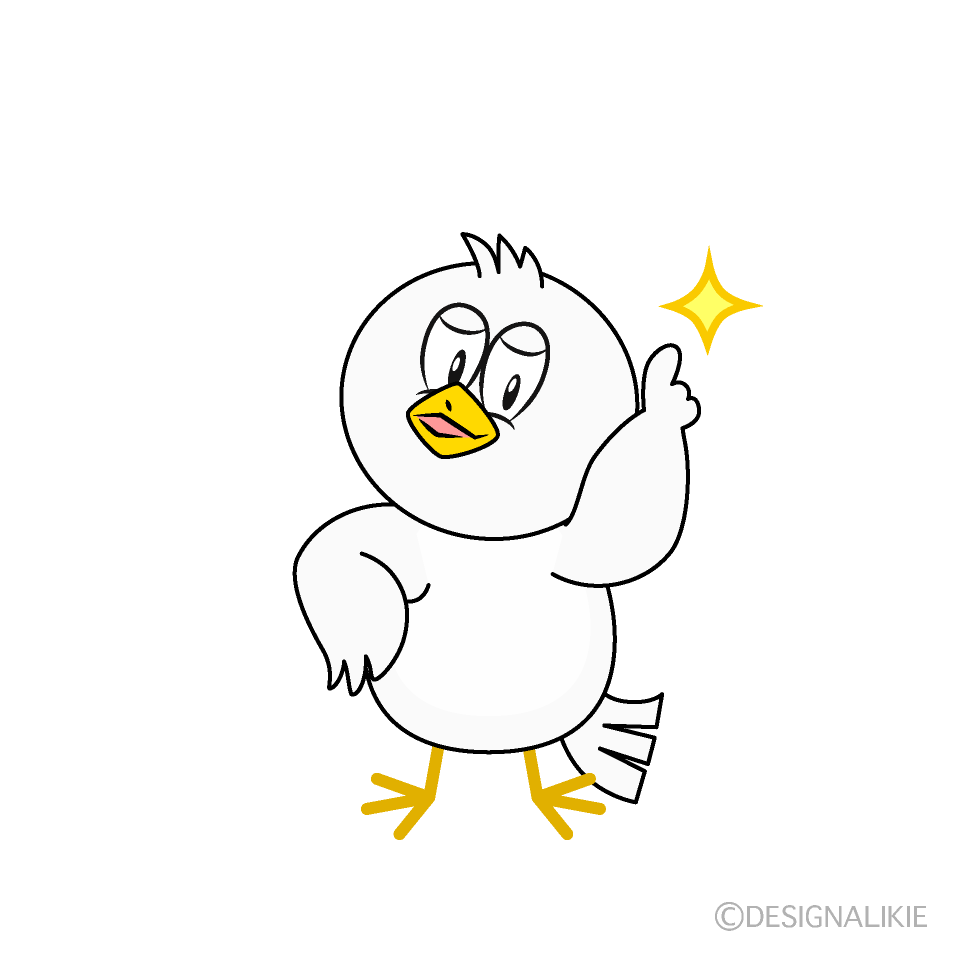 Posing Dove Cartoon Character Image