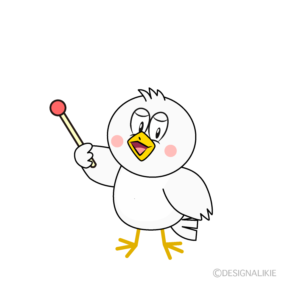 Speaking Dove Cartoon Character Image