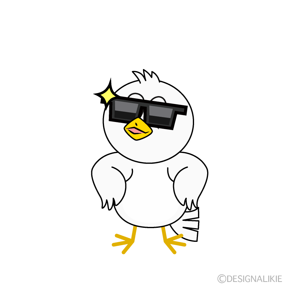 Cool Dove Cartoon Character Image