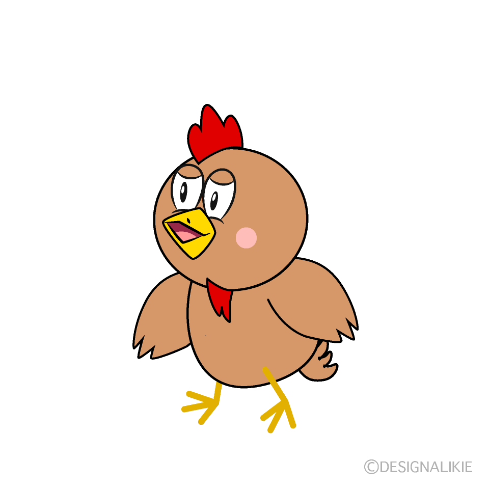 Brown Chicken Cartoon Character Image