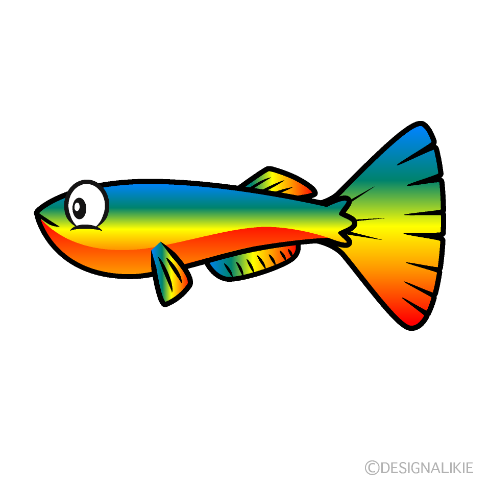 Free Guppy Tropical Fish Cartoon Image｜Charatoon