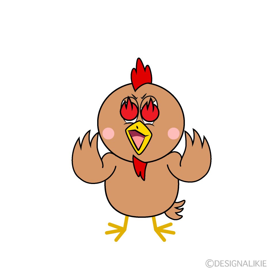 Enthusiasm Brown Chicken Cartoon Character Image