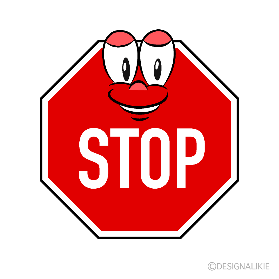 Stop Sign Cartoon Character Image