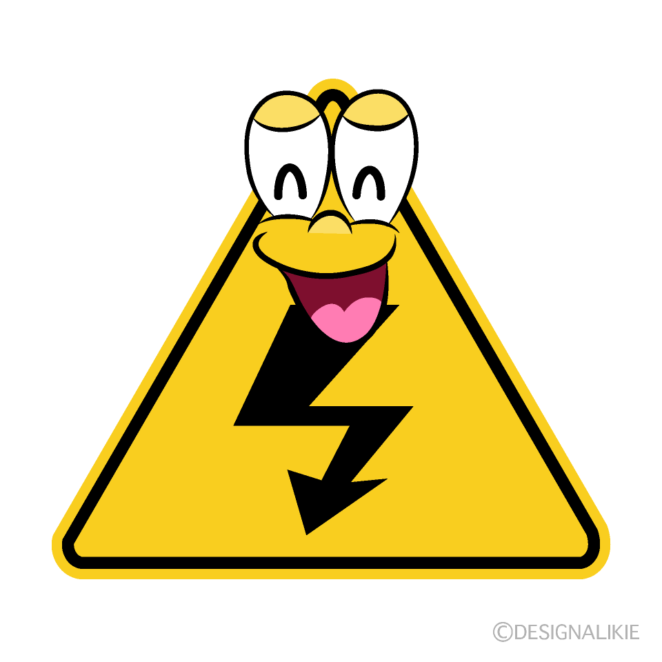 Smiling High Voltage Cartoon Character Image