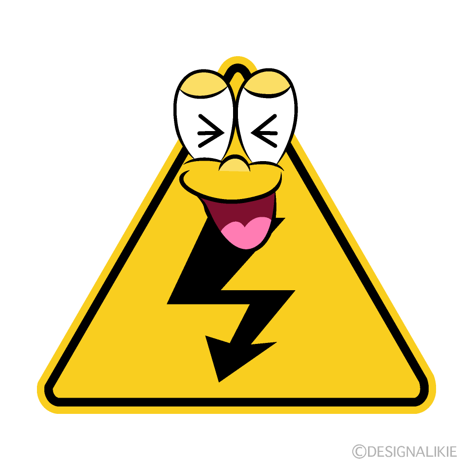 Laughing High Voltage Cartoon Character Image