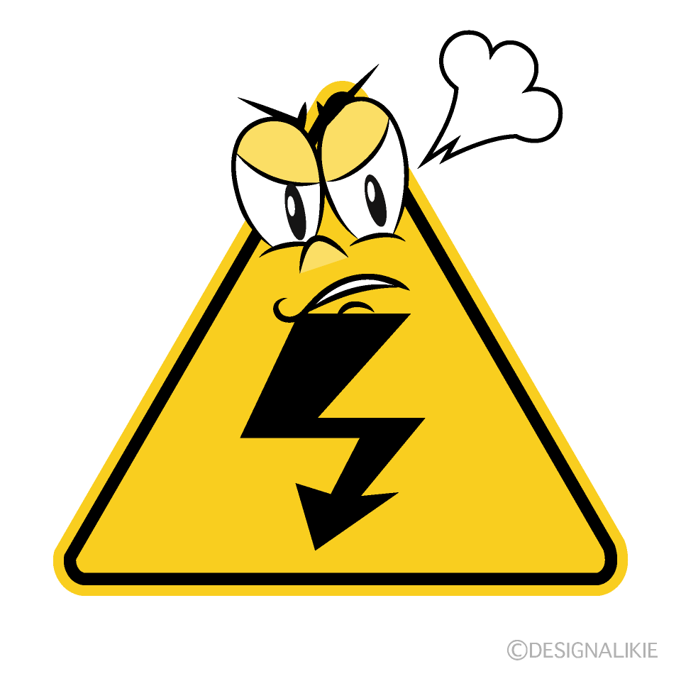 Angry High Voltage Cartoon Character Image