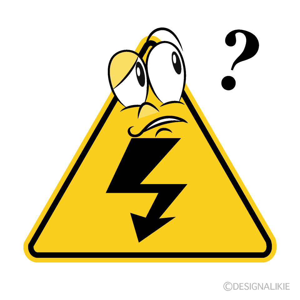 Thinking High Voltage Cartoon Character Image