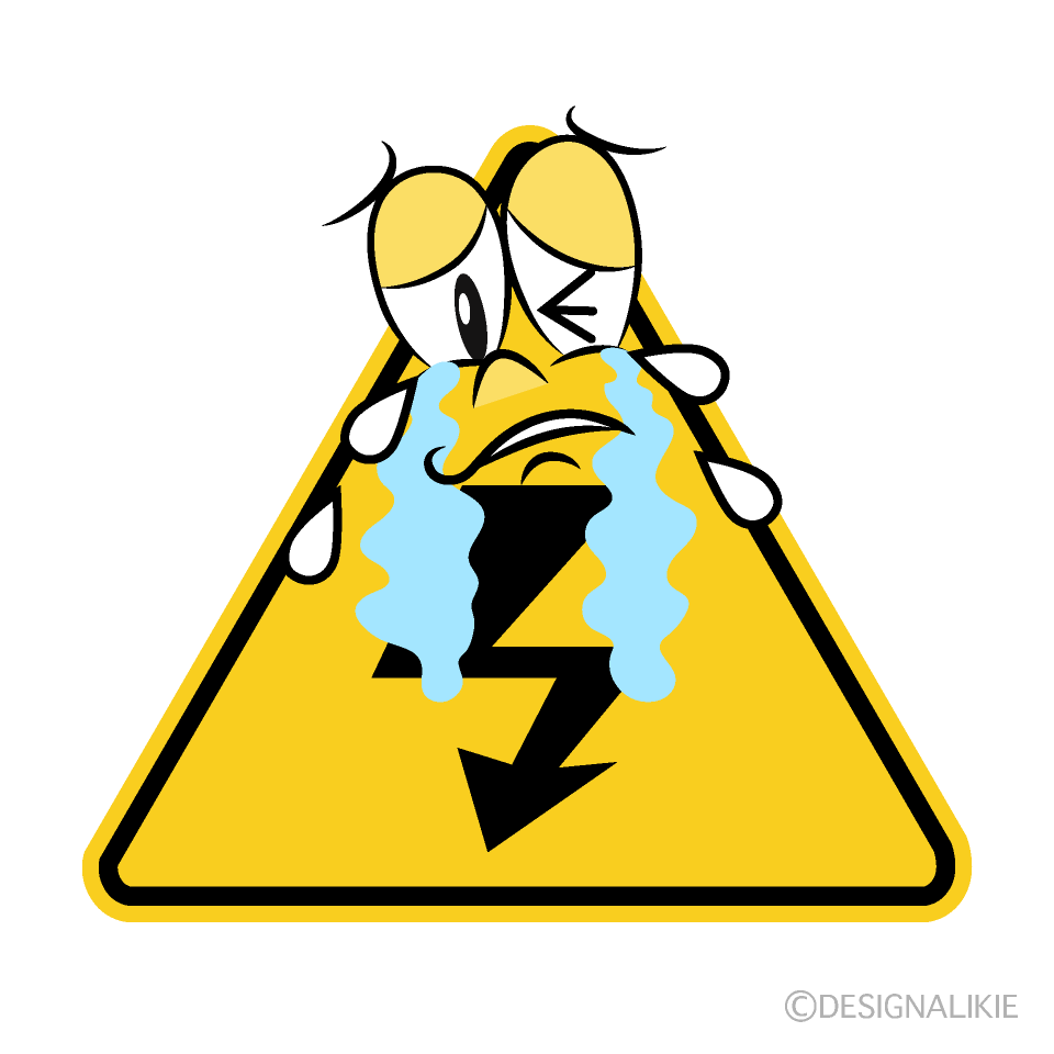 Crying High Voltage Cartoon Character Image