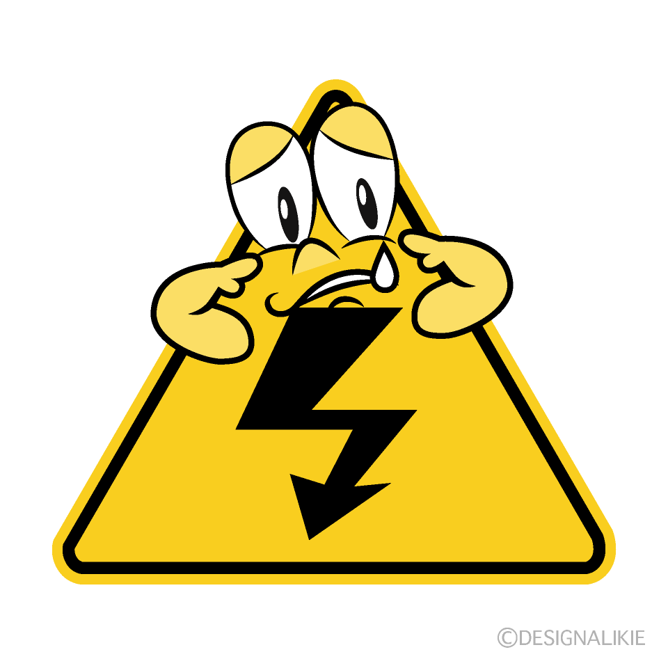 Sad High Voltage Cartoon Character Image