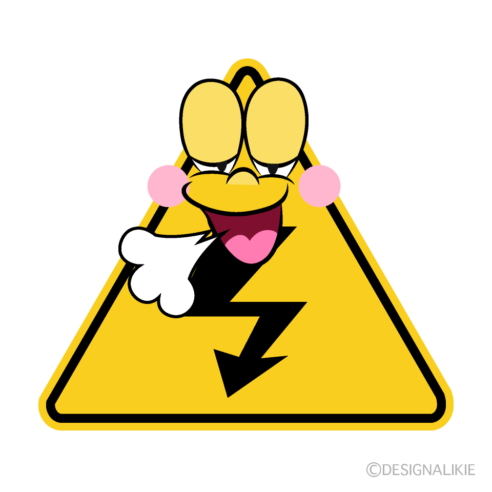 Relaxing High Voltage Cartoon Character Image