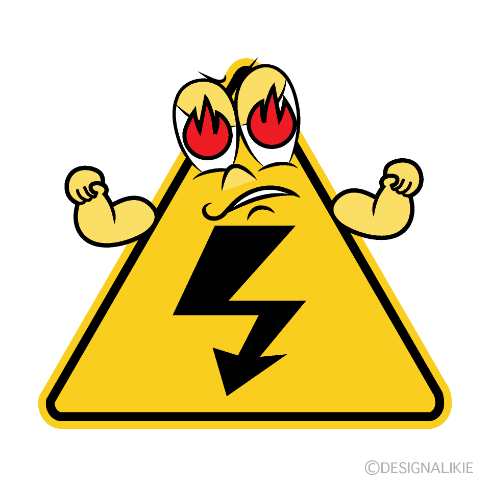 Enthusiasm High Voltage Cartoon Character Image