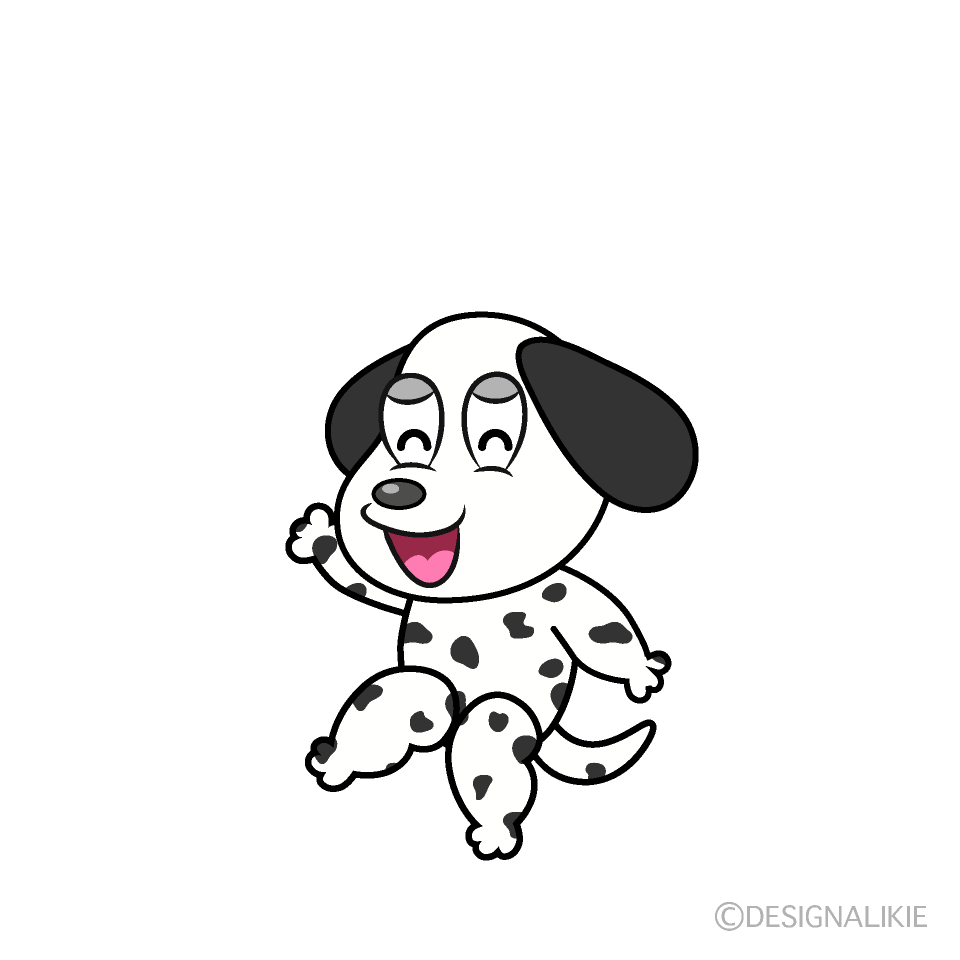 Smiling Dalmatian Cartoon Character Image