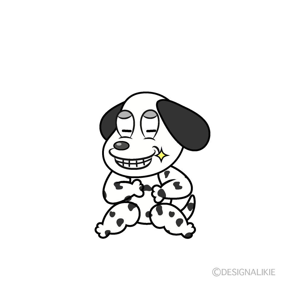 Grinning Dalmatian Cartoon Character Image