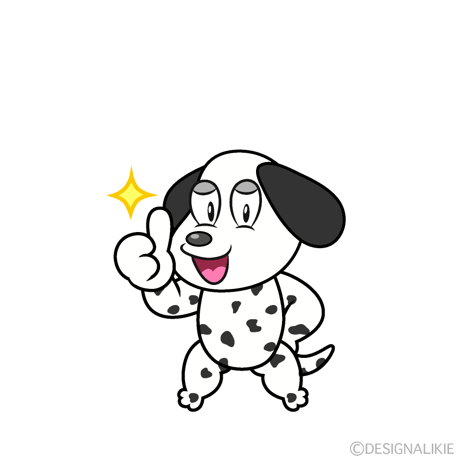 Thumbs up Dalmatian Cartoon Character Image